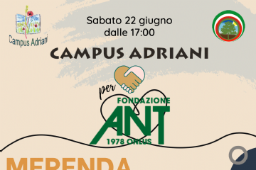Merenda al parco Verdevolo, con Campus Adriani a sostegno di ANT