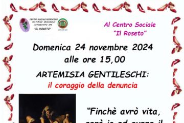 Giornata contro la Violenza sulle Donne: evento dedicato ad Artemisia Gentileschi