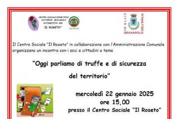 Incontro con le Forze dell&#39;Ordine su truffe e sicurezza del territorio