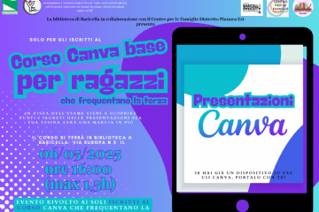 Scopri Canva: un corso per ragazzi (+11) in biblioteca a Baricella!
