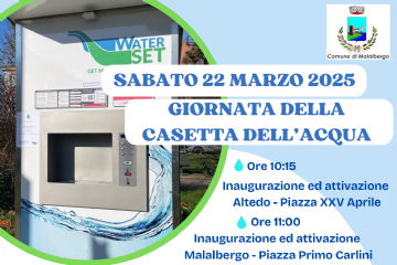 Inaugurazione e attivazione casette dell&#39;acqua 