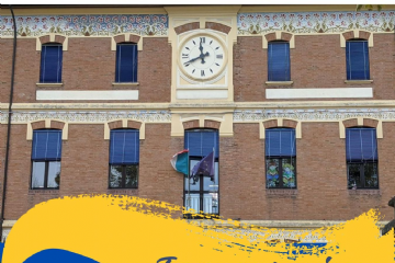 Inaugurazione dell’orologio restaurato sulla facciata della Scuola Materna di San Gabriele