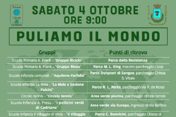 Puliamo il Mondo: appuntamento a Granarolo sabato 4 ottobre