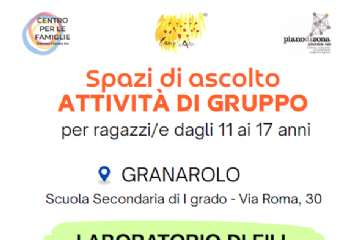Laboratorio “Fili e intrecci” e spazio di ascolto per ragazzi e ragazze dagli 11 ai 17 anni