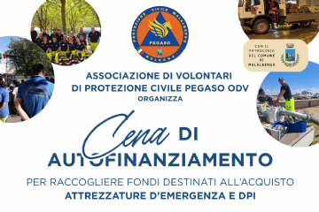 Cena di autofinanziamento dell&#39;Associazione di Volontari Protezione Civile Pegaso 
