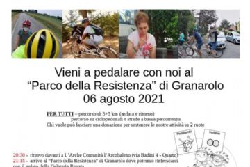 Vieni a pedalare con noi al “Parco della Resistenza” di Granarolo