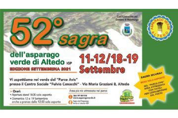 52^ Sagra dell&#39;Asparago Verde di Altedo IGP. 11-12 e il 18-19 Settembre