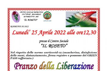 Pranzo della Liberazione a Il Roseto