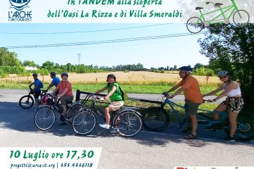 Escursione in Tandem all&#39;Oasi La Rizza e visione del film Tanta Strada nel Parco di Villa Smeraldi