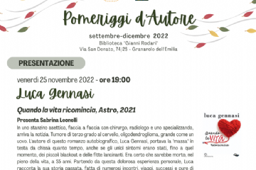&quot;Pomeriggi d&#39;autore&quot; con Luca Gennasi