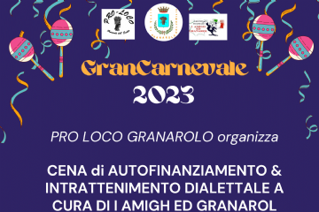 Cena di autofinanziamento per il GranCarnevale