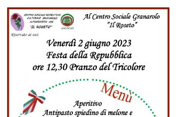 Pranzo del Tricolore al centro Il Roseto