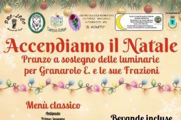 Accendiamo il Natale: pranzo per sostenere le luminarie di Granarolo e frazioni