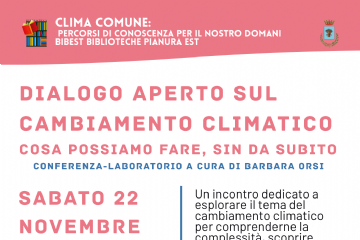 Dialogo aperto sul cambiamento climatico: cosa possiamo fare, sin da subito