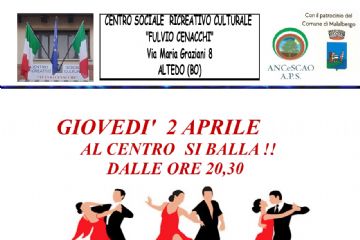 Al Centro si balla! Serata danzante con il Gruppo Musicale Massimo Budresi, William Monti e Erika. 