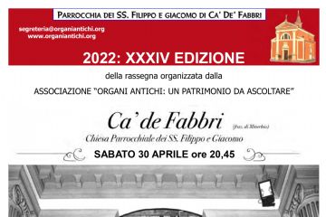 XXXIV Edizione di Organi Antichi